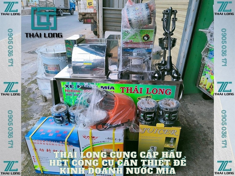 Các công cụ cần thiết để kinh doanh nước mía của Thái Long