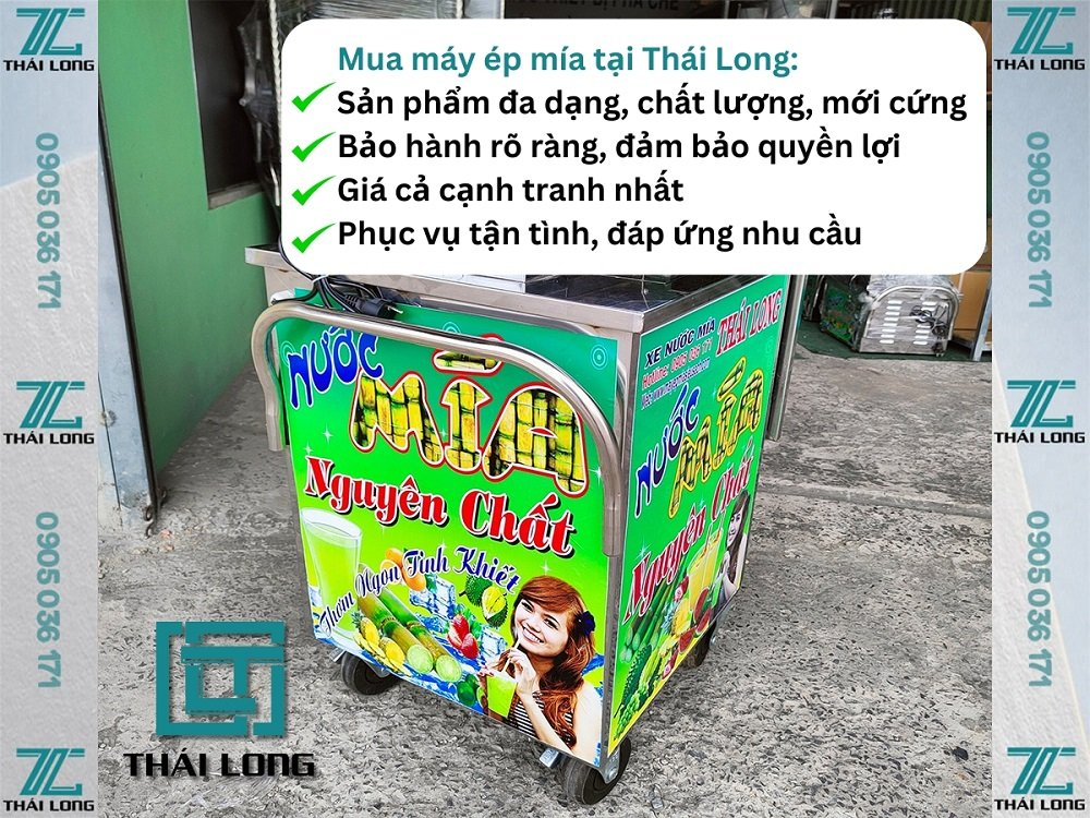 Có nhiều quyền lợi khi mua máy ép mía tại Thái Long